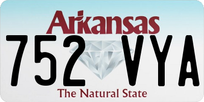AR license plate 752VYA