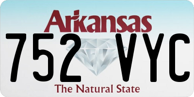 AR license plate 752VYC