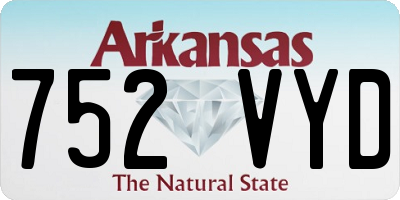 AR license plate 752VYD