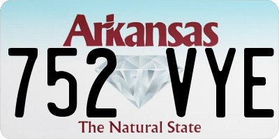 AR license plate 752VYE