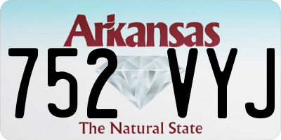 AR license plate 752VYJ