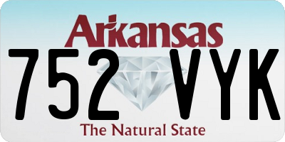 AR license plate 752VYK