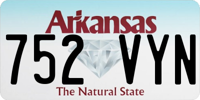 AR license plate 752VYN
