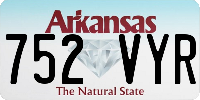 AR license plate 752VYR