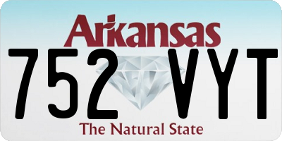 AR license plate 752VYT