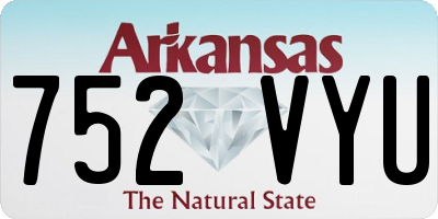 AR license plate 752VYU