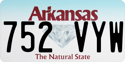 AR license plate 752VYW