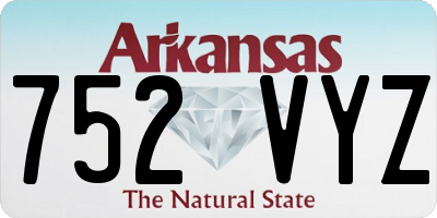 AR license plate 752VYZ