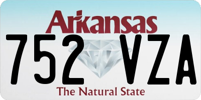 AR license plate 752VZA