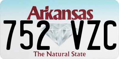 AR license plate 752VZC