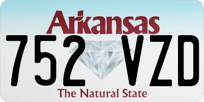 AR license plate 752VZD