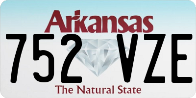 AR license plate 752VZE