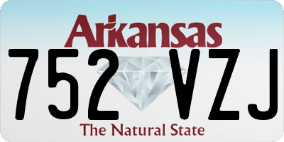 AR license plate 752VZJ