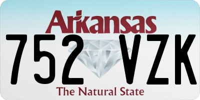 AR license plate 752VZK