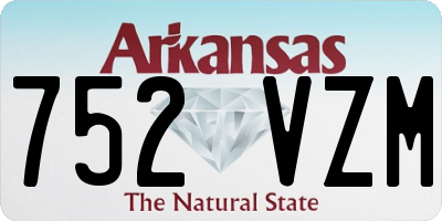 AR license plate 752VZM