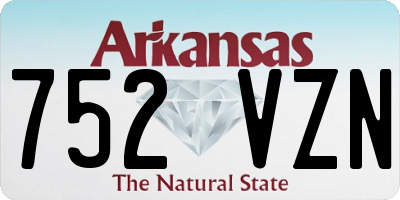 AR license plate 752VZN