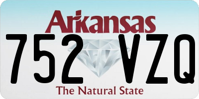 AR license plate 752VZQ