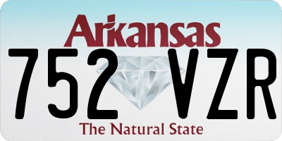 AR license plate 752VZR