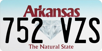 AR license plate 752VZS