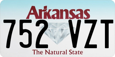 AR license plate 752VZT