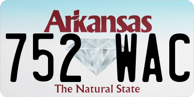 AR license plate 752WAC