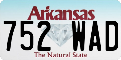 AR license plate 752WAD