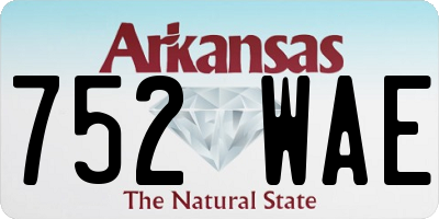 AR license plate 752WAE