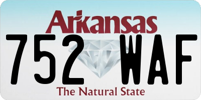 AR license plate 752WAF