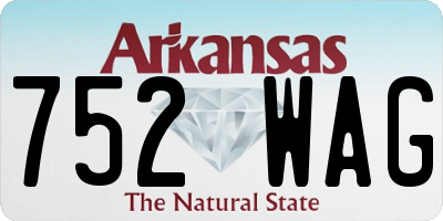 AR license plate 752WAG