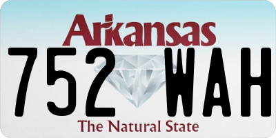 AR license plate 752WAH