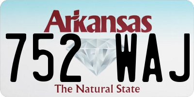 AR license plate 752WAJ