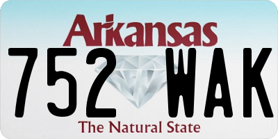 AR license plate 752WAK