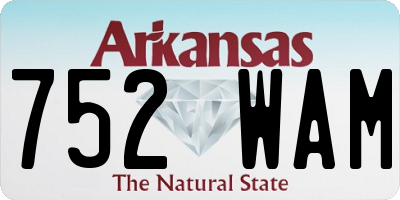 AR license plate 752WAM