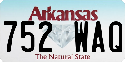 AR license plate 752WAQ