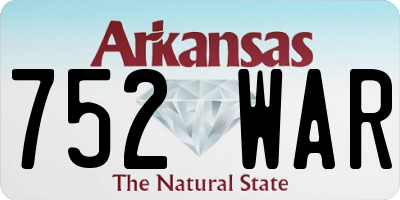 AR license plate 752WAR