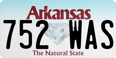 AR license plate 752WAS