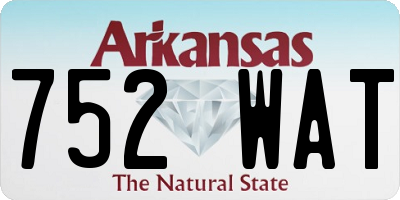 AR license plate 752WAT