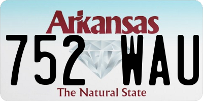 AR license plate 752WAU