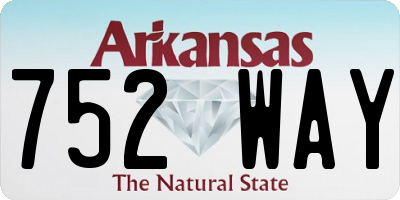 AR license plate 752WAY