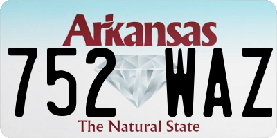 AR license plate 752WAZ