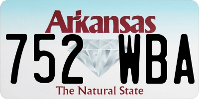 AR license plate 752WBA