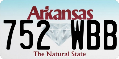 AR license plate 752WBB