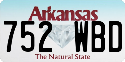 AR license plate 752WBD
