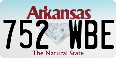 AR license plate 752WBE