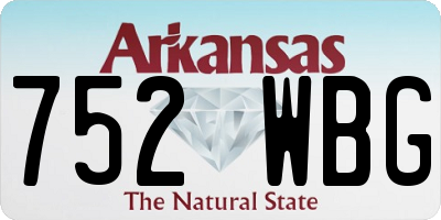 AR license plate 752WBG