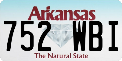 AR license plate 752WBI