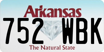 AR license plate 752WBK