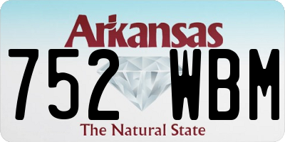 AR license plate 752WBM