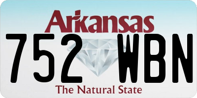 AR license plate 752WBN