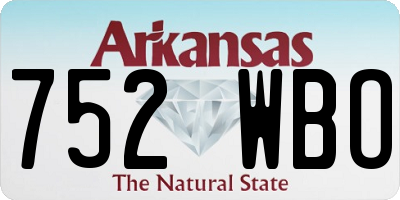 AR license plate 752WBO